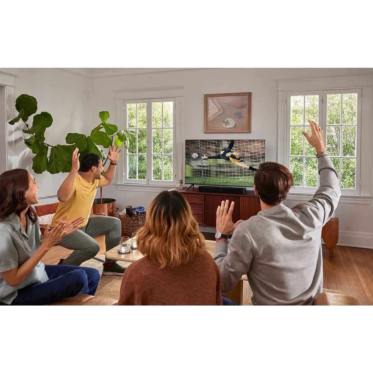 Black Compact Smart Sound Bar with Dolby Atmos J973