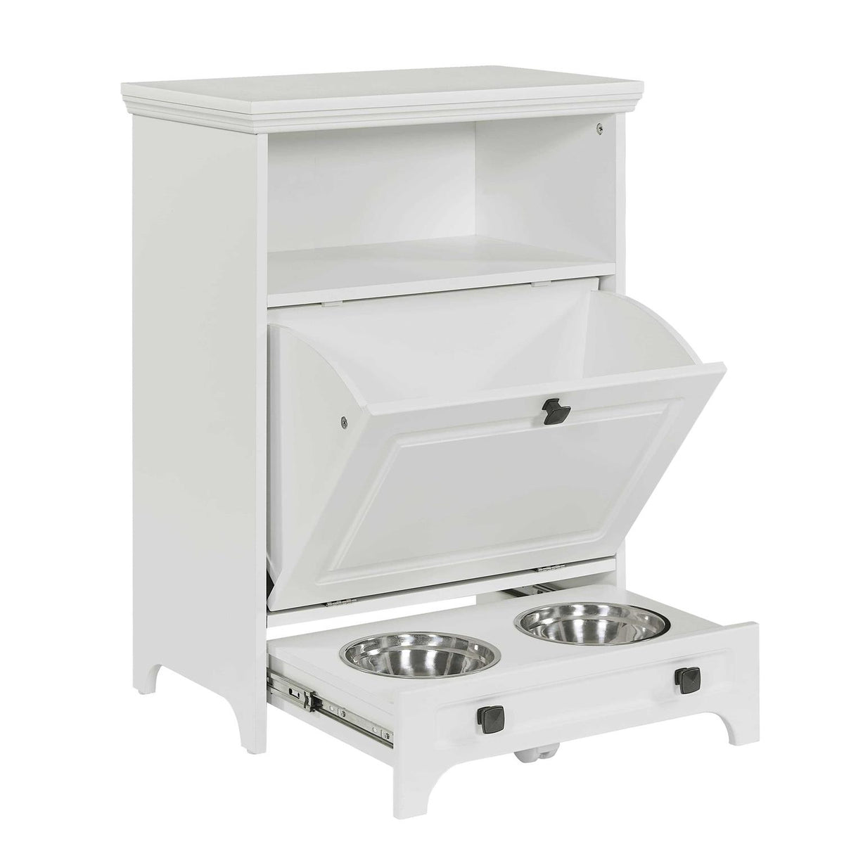 Modern Pet Feeding Station with 2 Elevated Dog Bowls E7837
