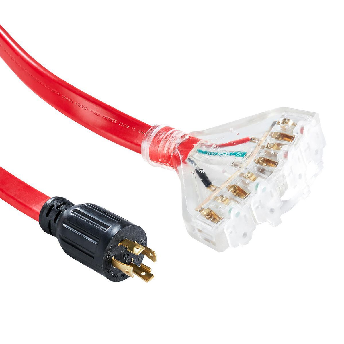 25 ft. 30 Amp 125/250V 4-Outlet Generator Extension Cord E7910
