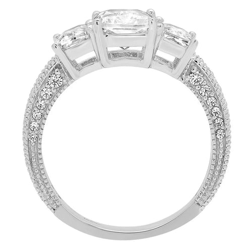 18K White Gold Three-Stone Diamond Engagement Ring C21847
