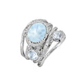 Antique Three Stone Bypass Ring S49241
