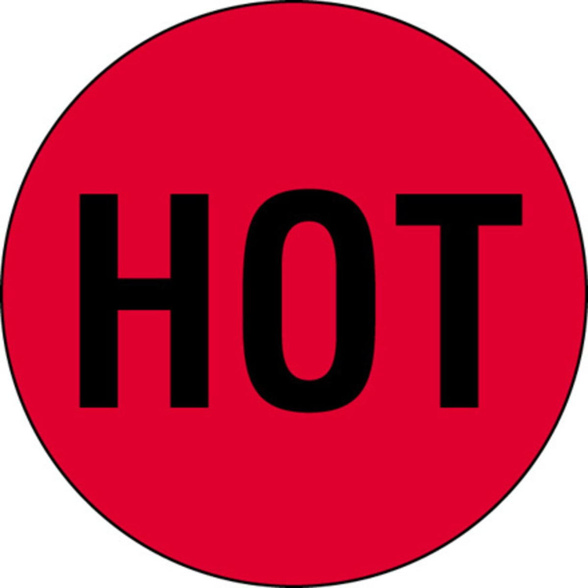 Shipping Label 2" x 2" Red/Black 500/Roll D269780