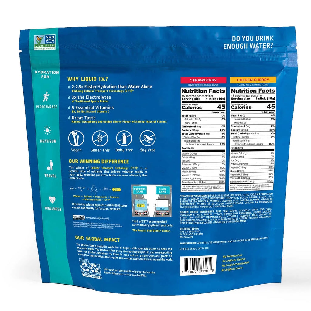 Electrolyte Drink Mix 0.56 Oz 30 Ct S612998