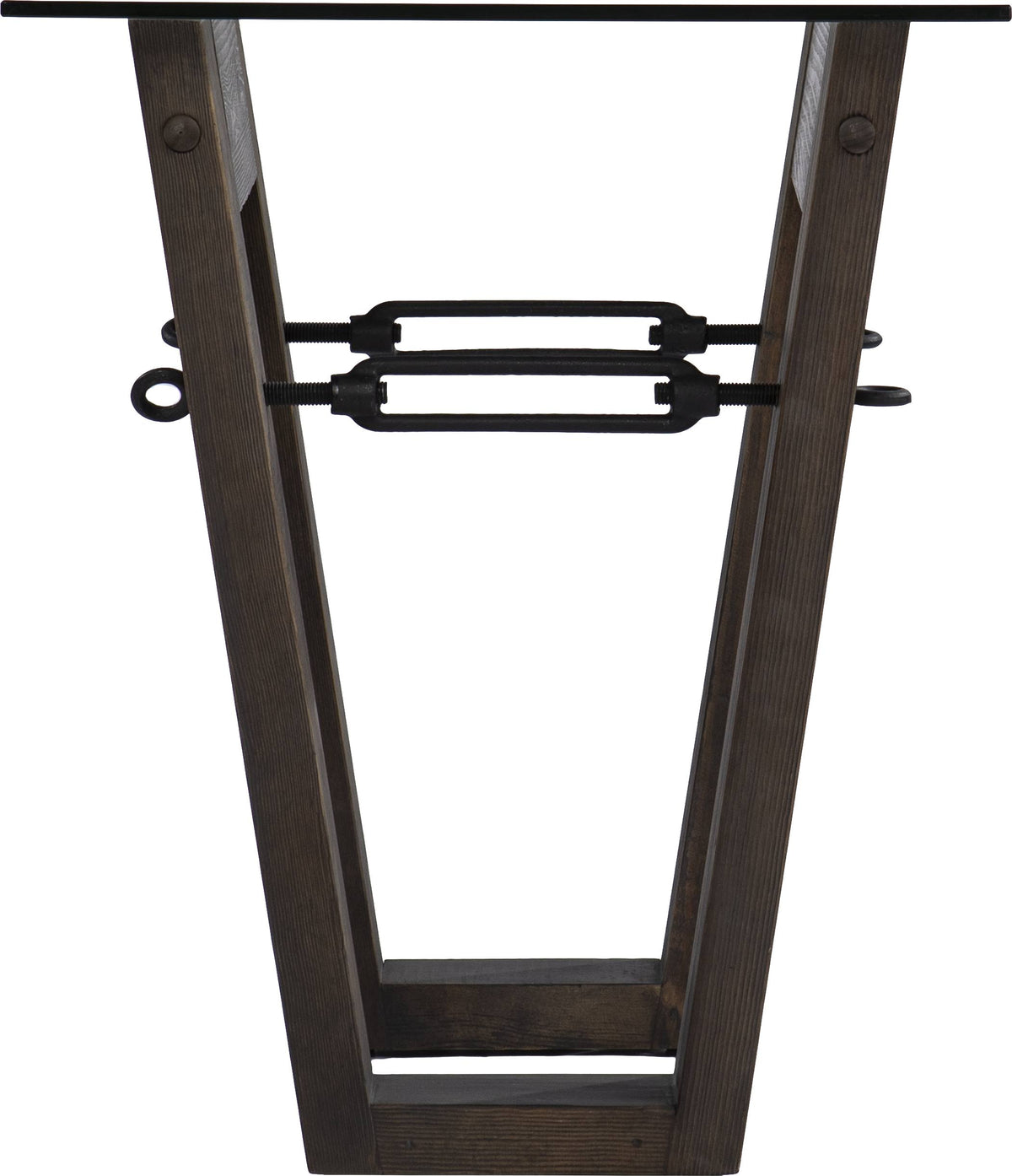 Clear and Brown Reclaimed Wood End Table T120