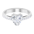 Heart Shape Moissanite Ring, 925 Sterling Silver A43781