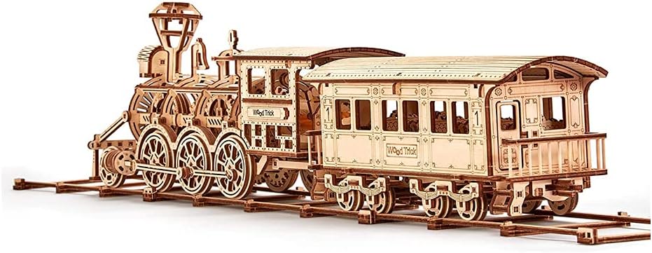 Wooden Toy Train Set with Railway 3D Wooden Puzzle Y212994
