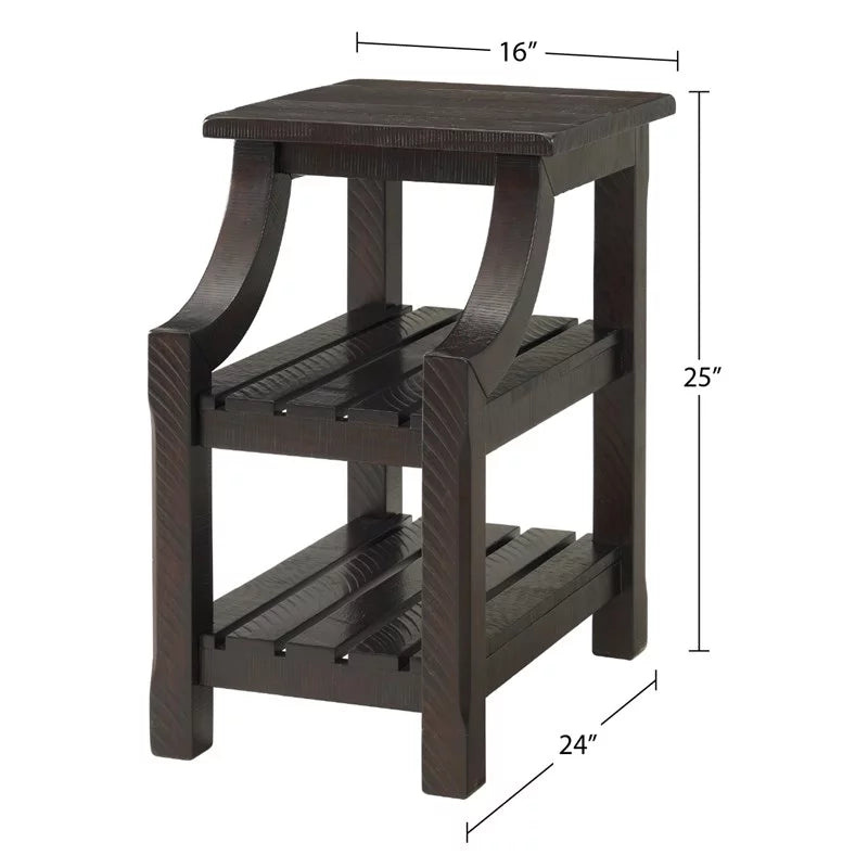 Espresso Coffee Table and Chairside Table Set C60338