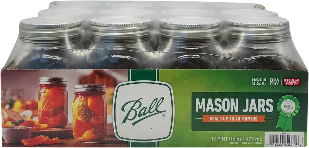 16 oz Regular Mouth Pint Jar Set of 12 C633055