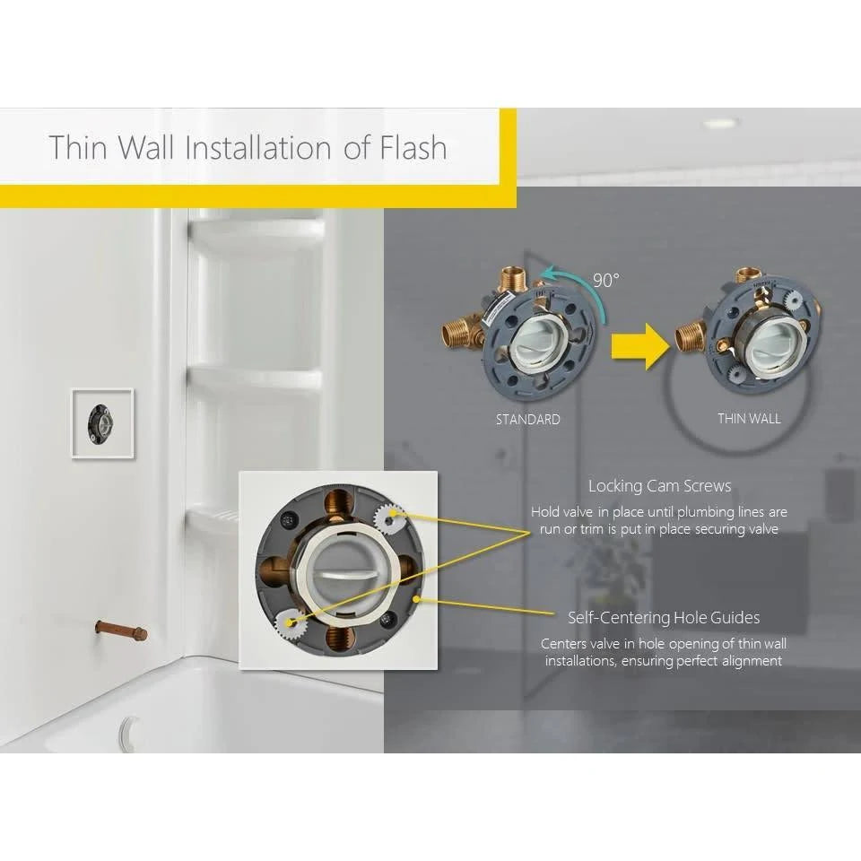 Round Shower Only Trim Kit with Cartridge, Polished Chrome U59253