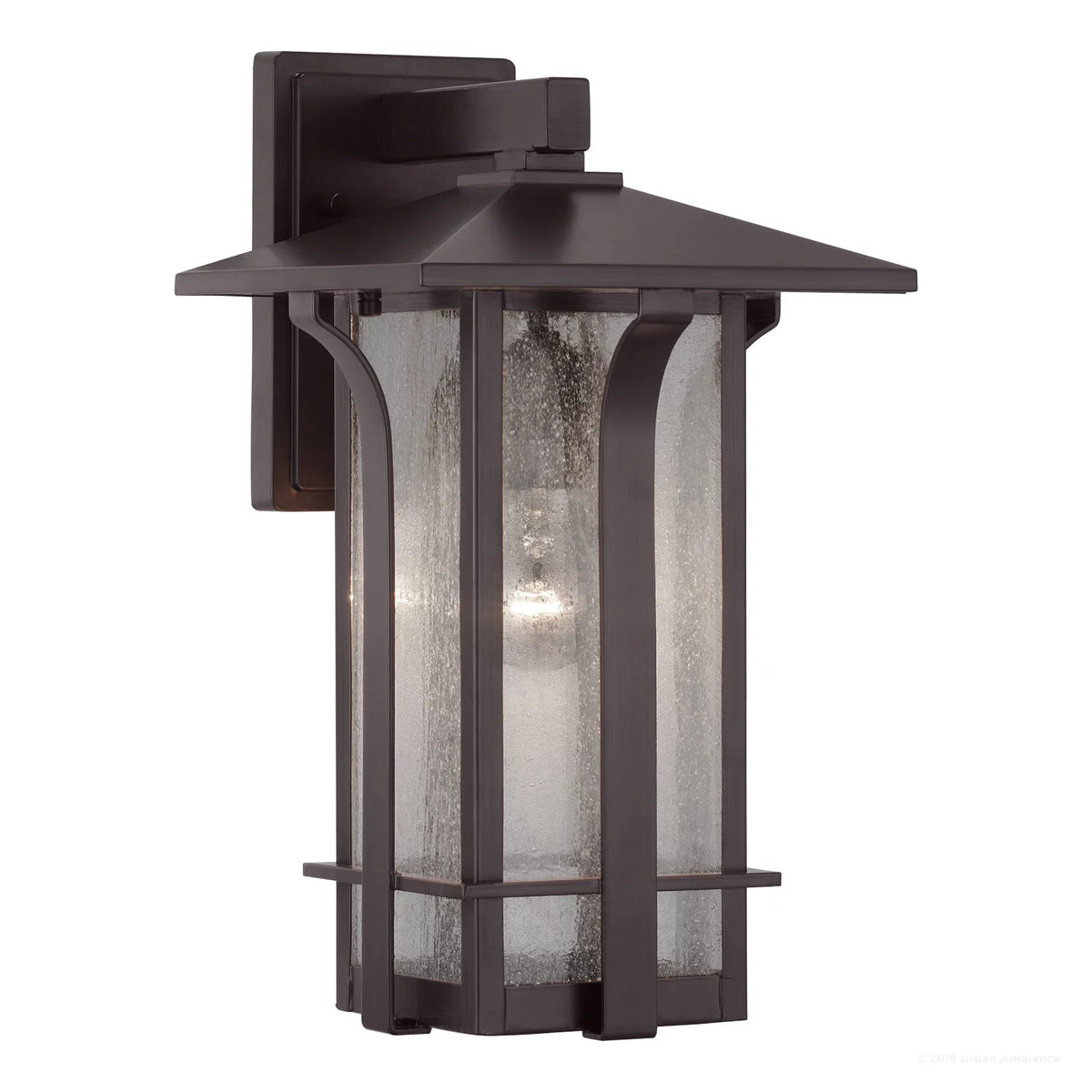 16''H x 9''W Olde Bronze Glass Outdoor Wall Sconce G7930
