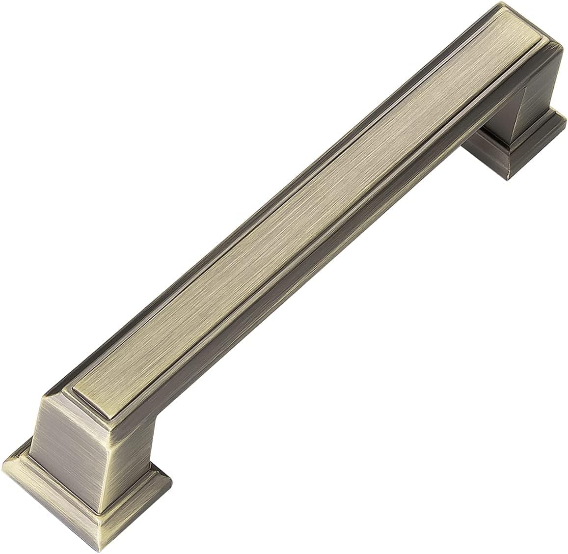 10 Pack Antique Brass Cabinet Hardware Pulls，4.5 inch Length Solid Cabinet Handles，3.75-inch Hold Centers H203573