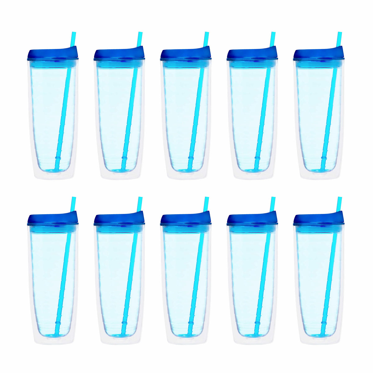 Acrylic Tumblers 20 oz Set of 10 Blue J865