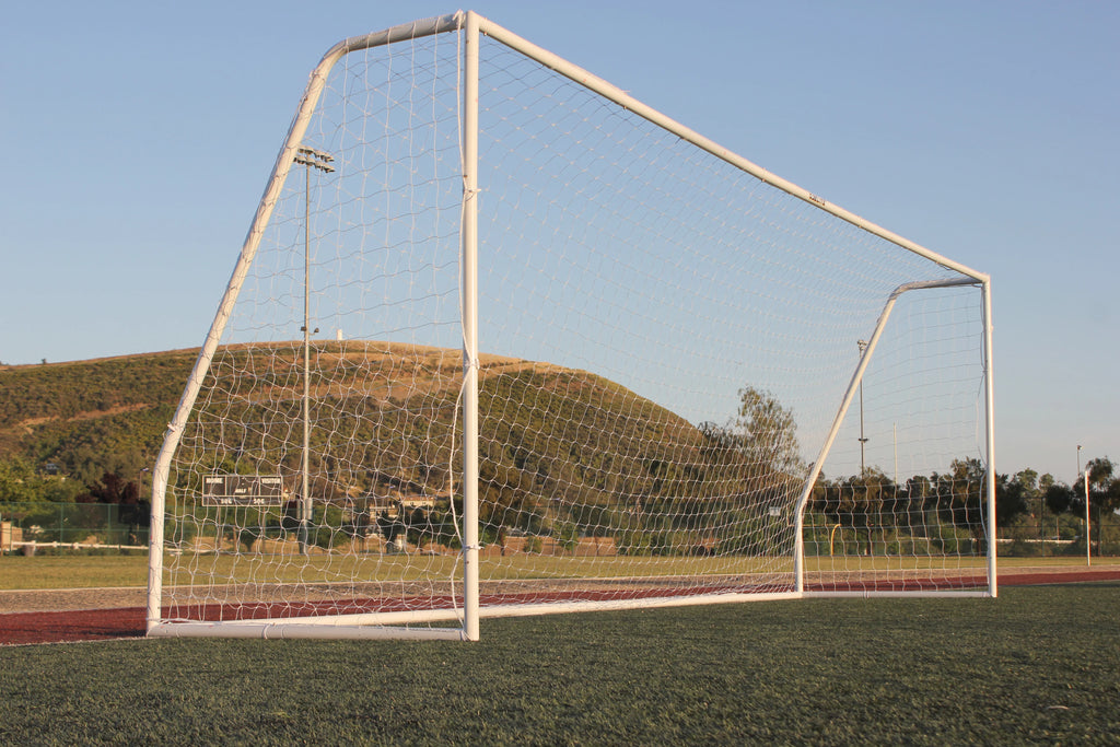 24x8 Regulation Soccer Goal with 3.5mm Nets Galvanized Steel E87899