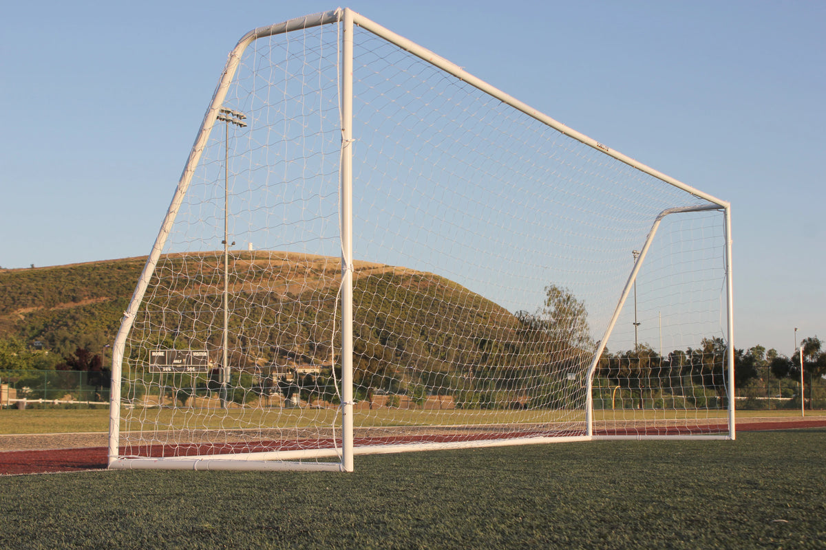 24x8 Regulation Soccer Goal with 3.5mm Nets Galvanized Steel E87899