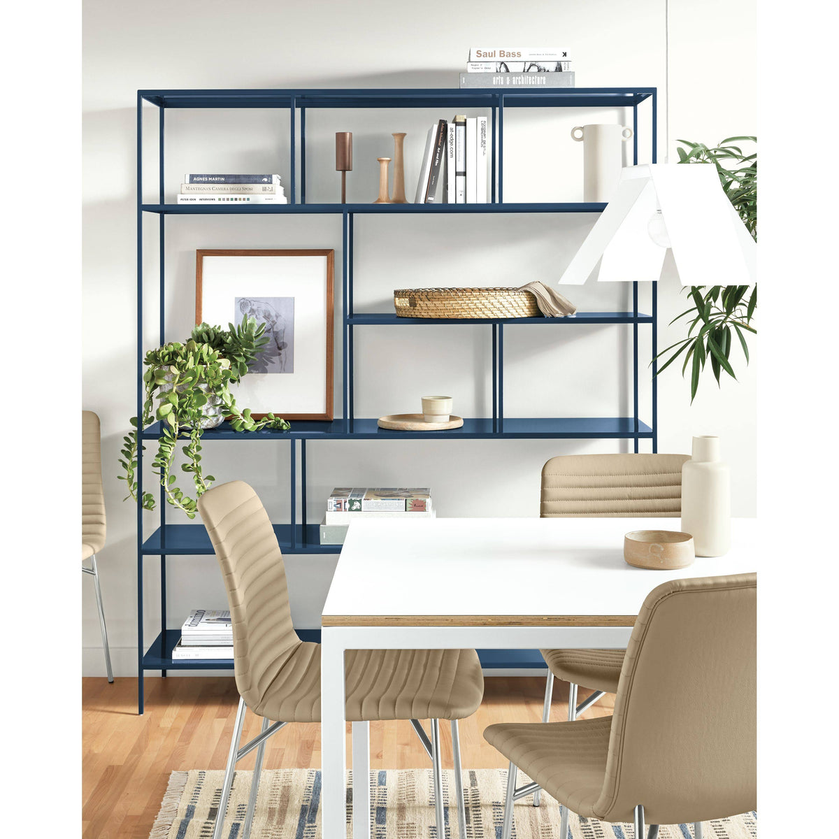 Modern Bookcase 15d 48W 72H in Ocean X91334