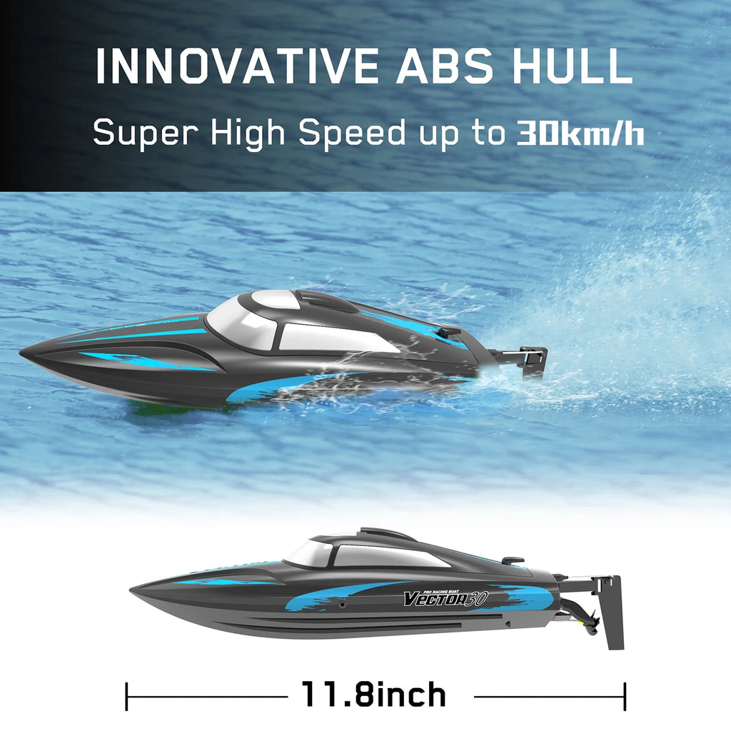 Remote Control Boat 2.4GHz High Speed Toy with 2 Battery W569707