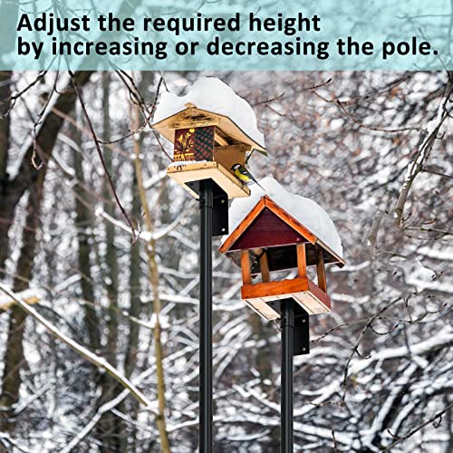 80 Inch Adjustable Bird House Pole Mount Kit with 5 Prongs G419