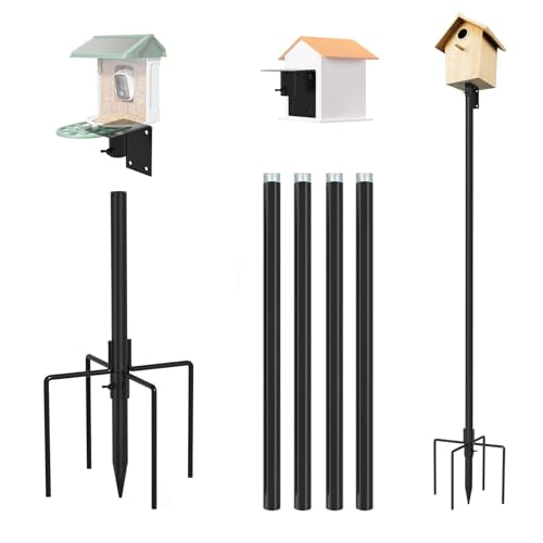80 Inch Adjustable Bird House Pole Mount Kit with 5 Prongs G419
