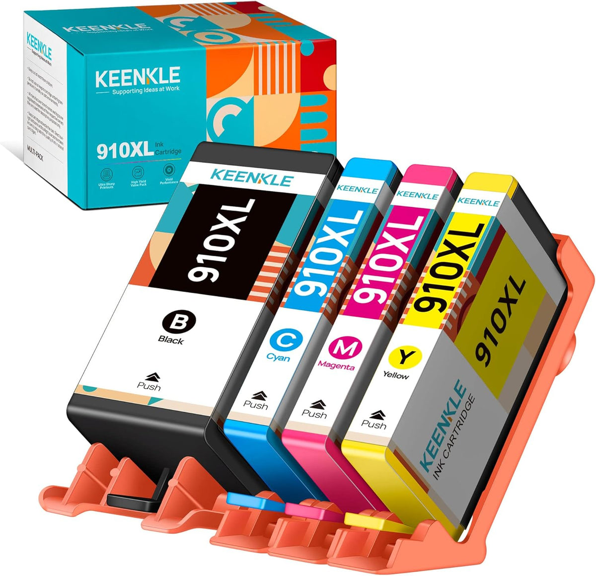 Remanufactured Ink Cartridge Replacement Black Cyan Magenta Yellow V525