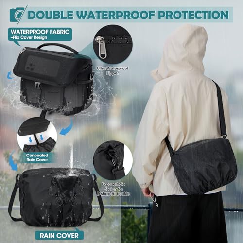 Black Waterproof Camera Sling Bag with Tripod Holder S513