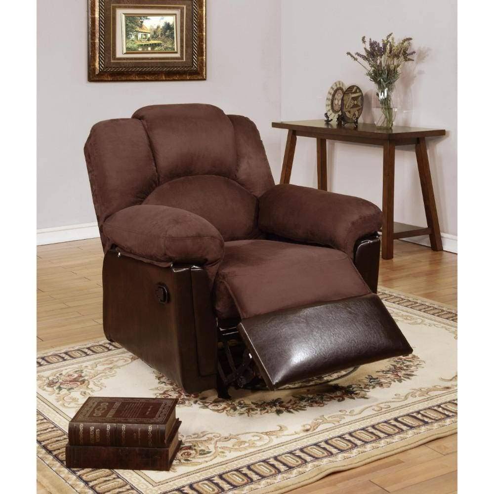Chocolate Glider Recliner D9235
