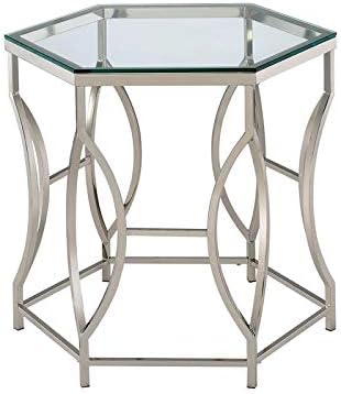 2-Piece Chrome Metal Coffee Table Set P79448