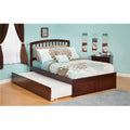 Antique Walnut Twin Size Bed with Trundle C77354