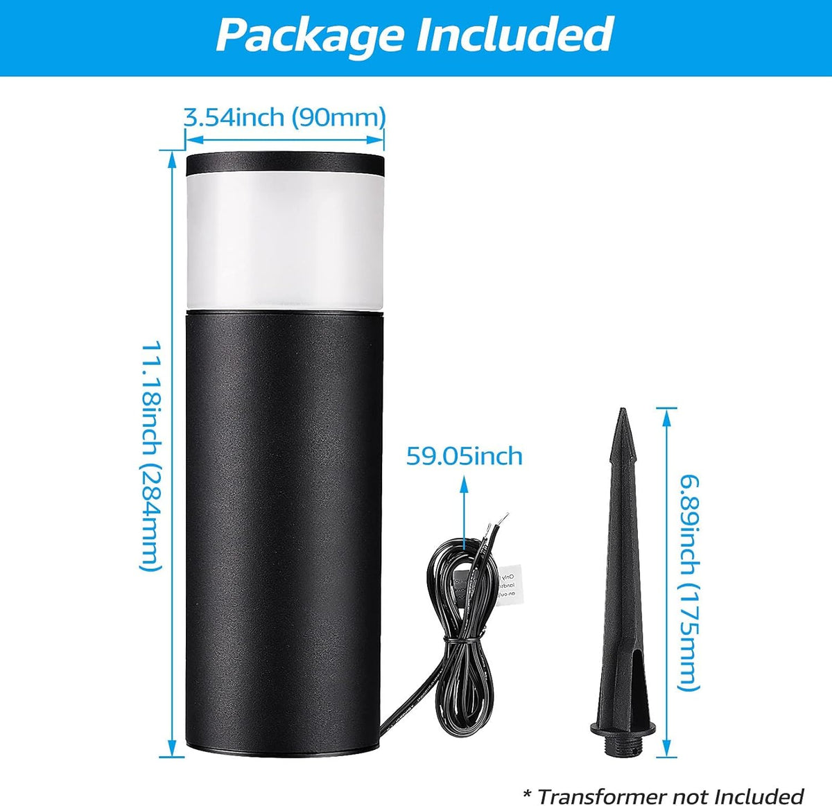 8-Pack Low Voltage LED Landscape Pathway Lights, Die-cast Aluminum, 4000K Cool White Y59045