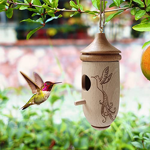 3pcs Hanging Wooden Hummingbird House J223