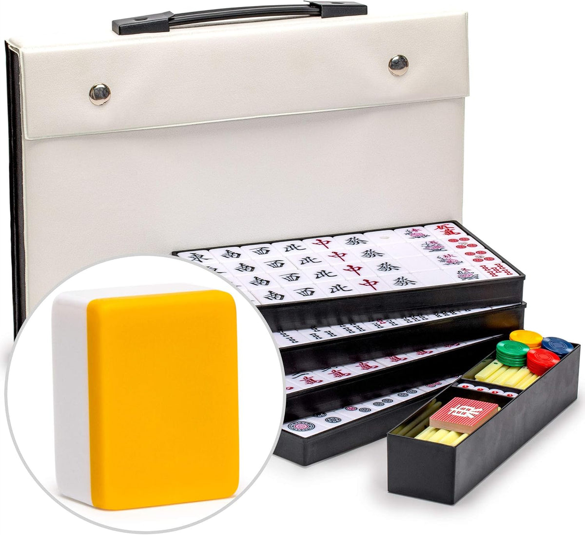 Japanese Riichi Mahjong Set with Vinyl Case G790