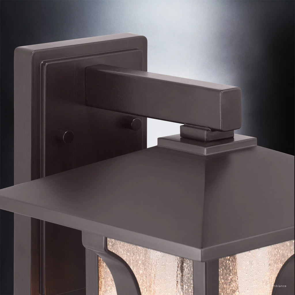 16''H x 9''W Olde Bronze Glass Outdoor Wall Sconce G7930