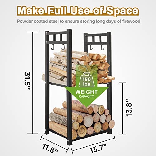 31.6’’ Tall 2 Tiers Firewood Rack K350652