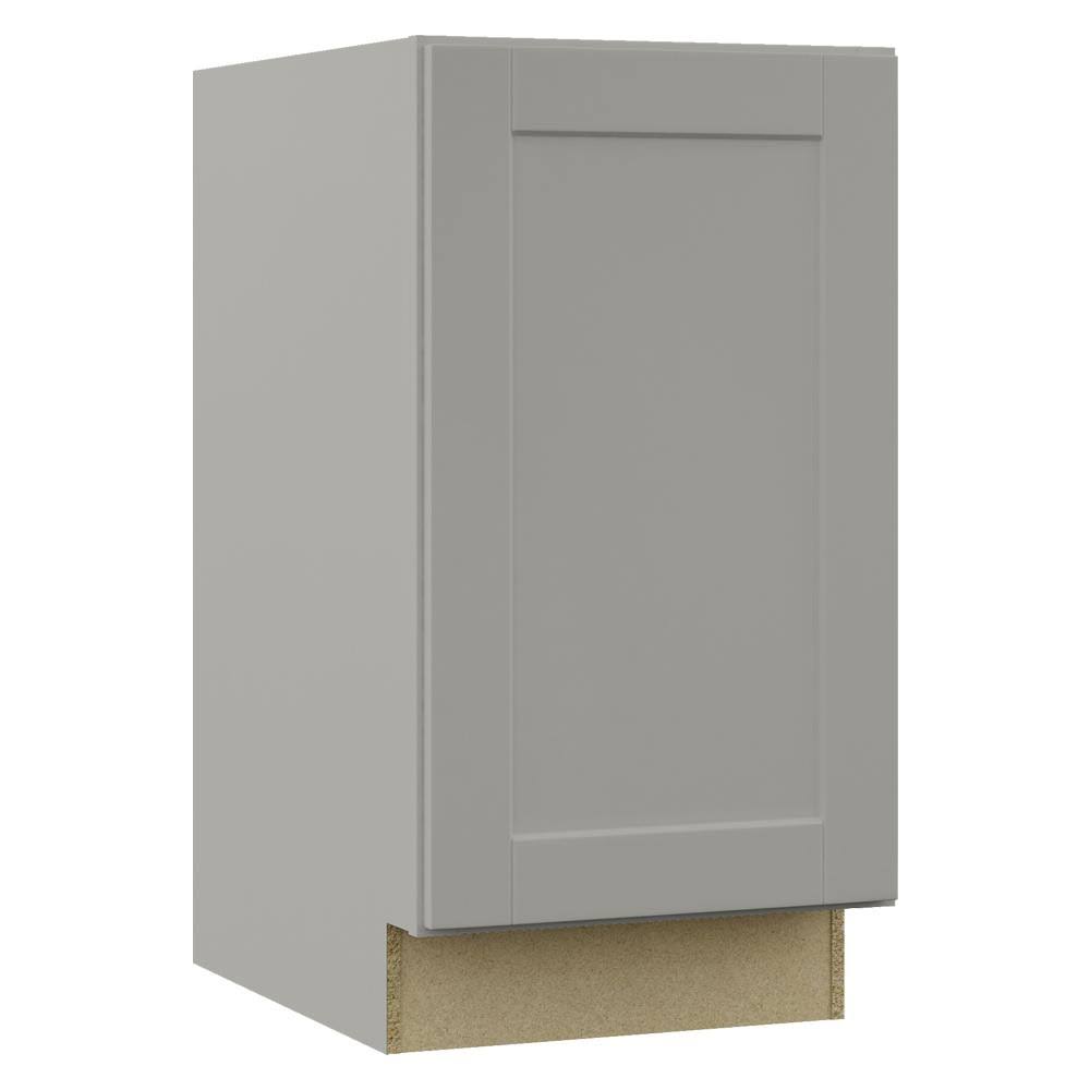 Dove Gray Assembled Pull Out Trash Can Base Kitchen Cabinet R41407