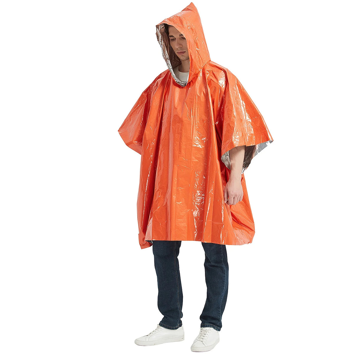 Waterproof Thermal Poncho Raincoat with Bag and Tent Shelter A671548