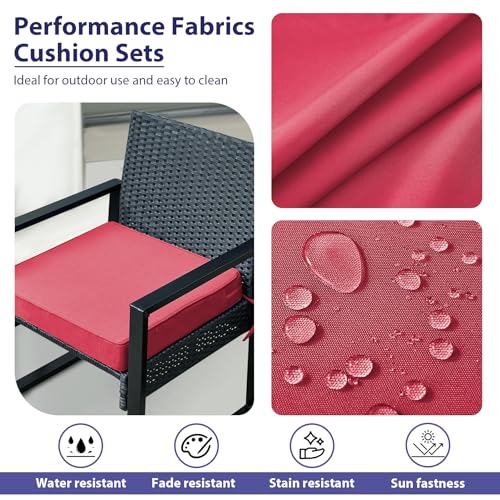 Waterproof Outdoor Chair Cushions Set of 4, Navy Blue S239343