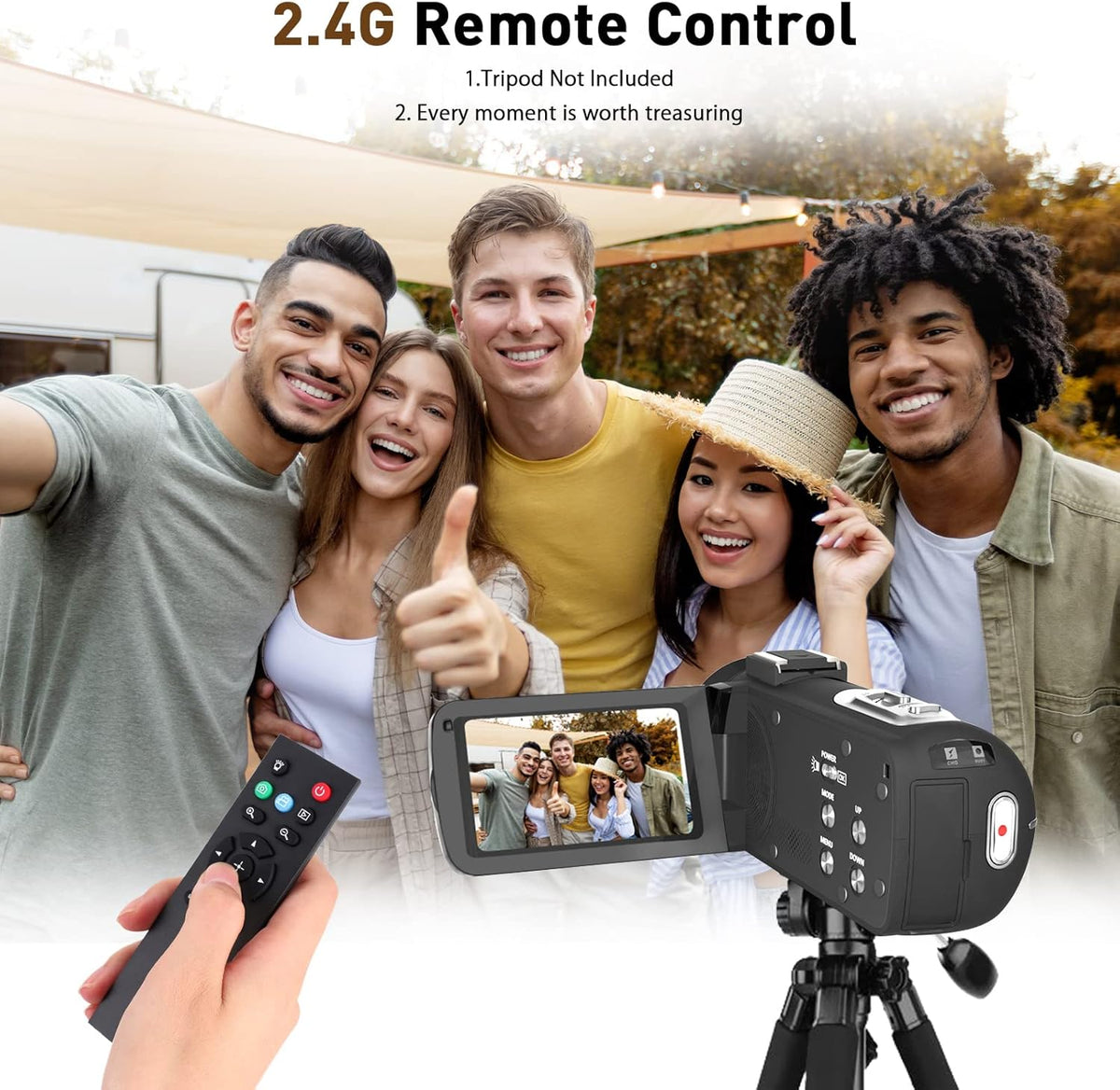 2.7K 30FPS 36MP 16X Vlogging Camera with Flip Screen and Two Batteries P173