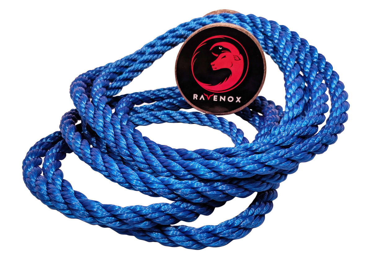 Blue Twisted Polypropylene Rope 3/8-Inch x 600-feet N2454