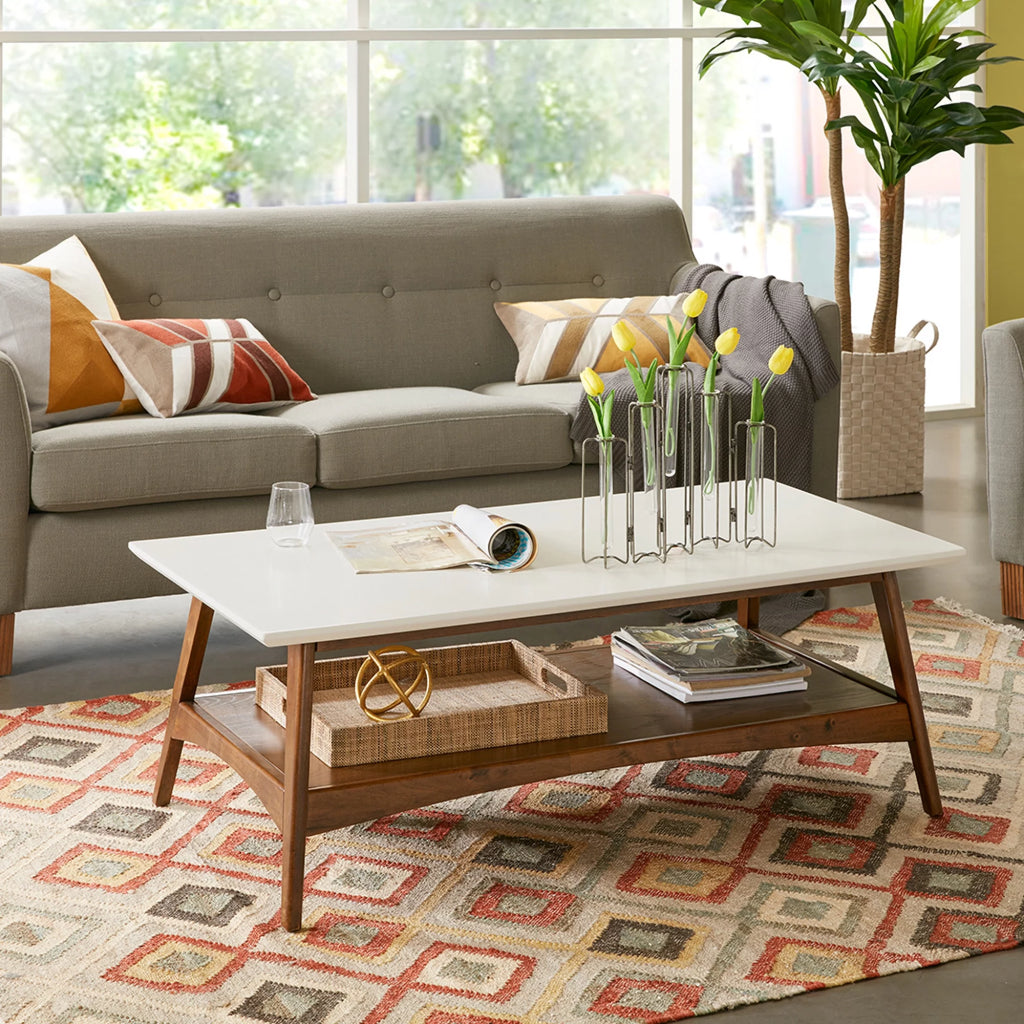 Off-White Pecan Coffee Table B28132