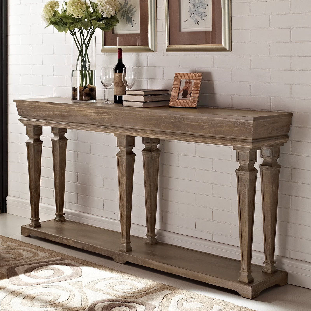 Weathered Driftwood Console Table Z11500