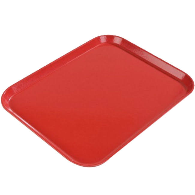 Red Glasteel Fiberglass Cafeteria Tray L292