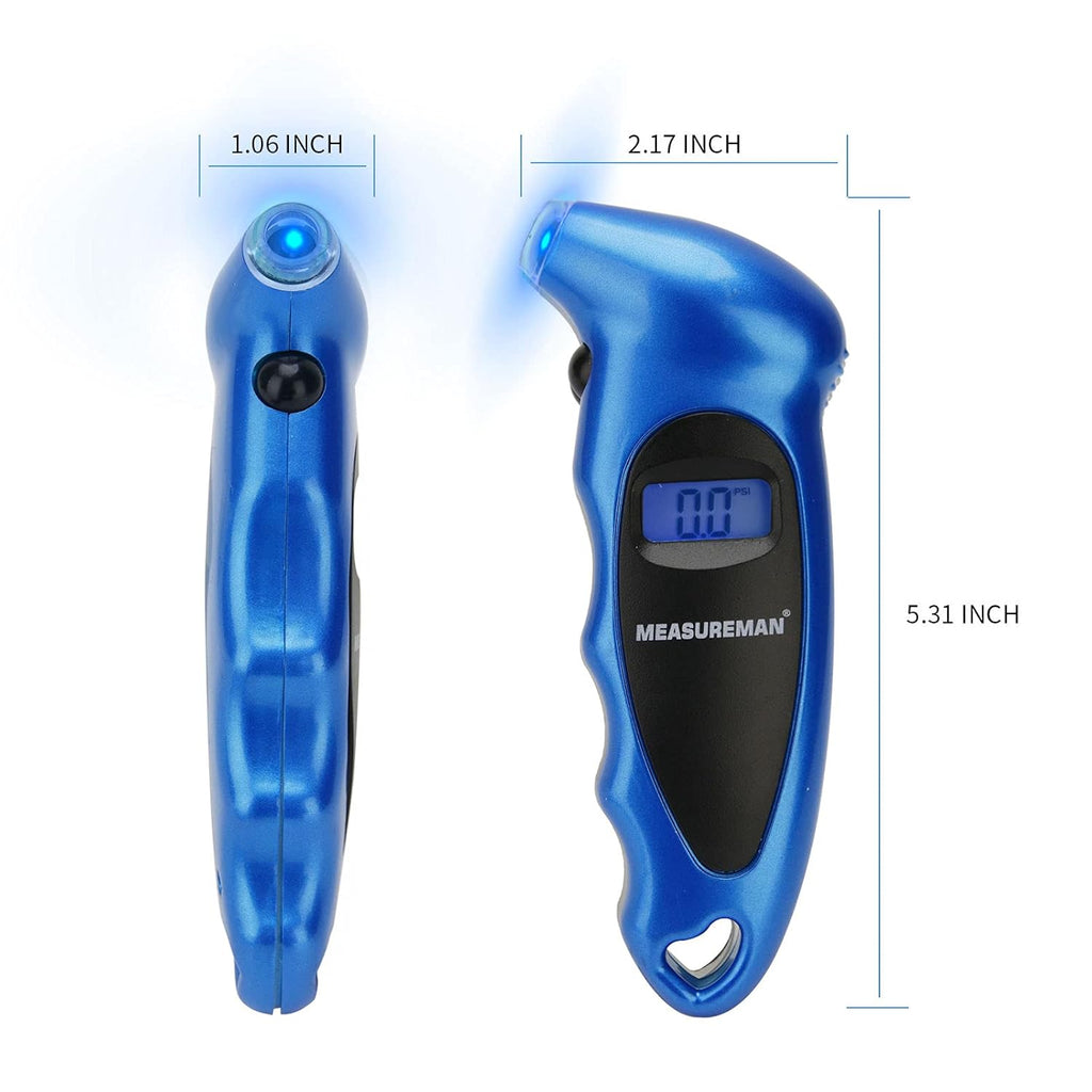 Digital Tire Pressure Gauge 0-150 PSI Blue 2 Pack K999