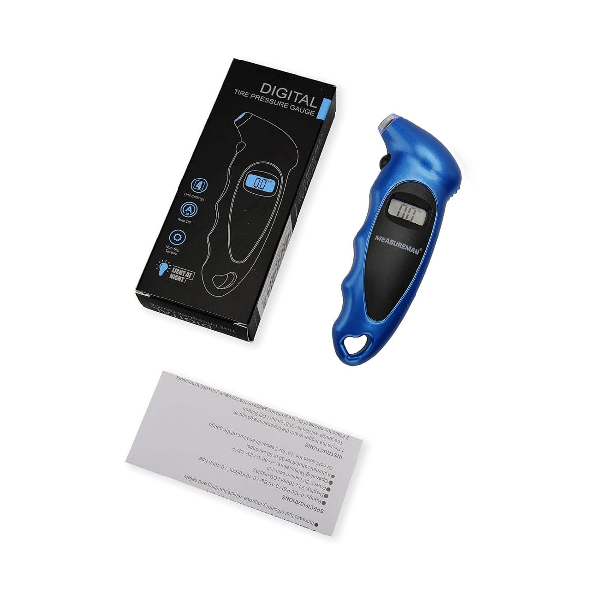 Digital Tire Pressure Gauge 0-150 PSI Blue 2 Pack K999