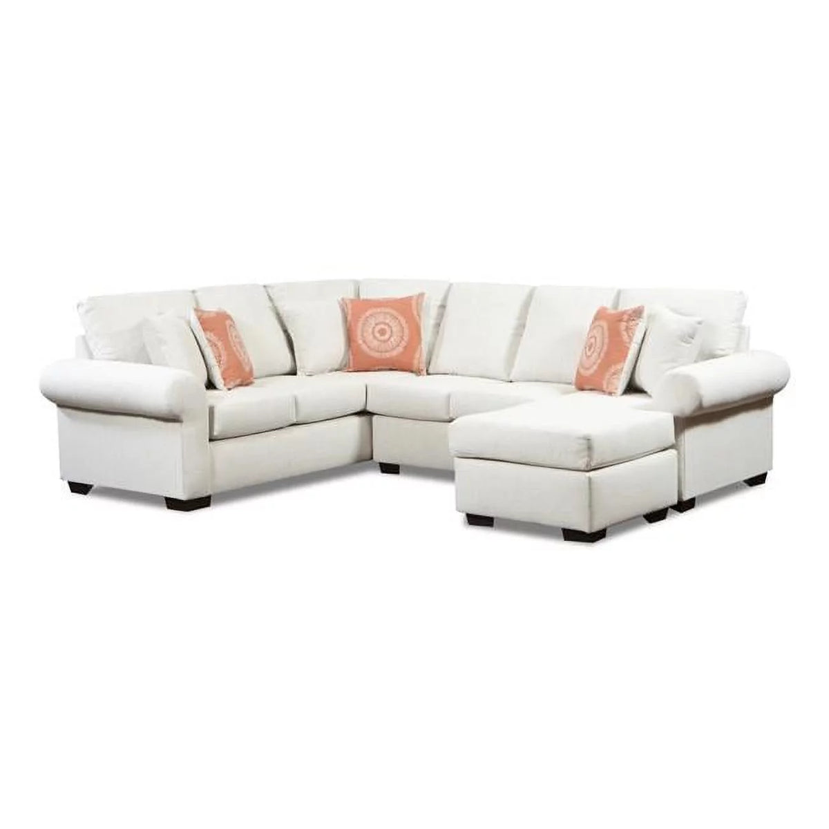 Beige Corner Sectional with Right Facing Chaise I6828