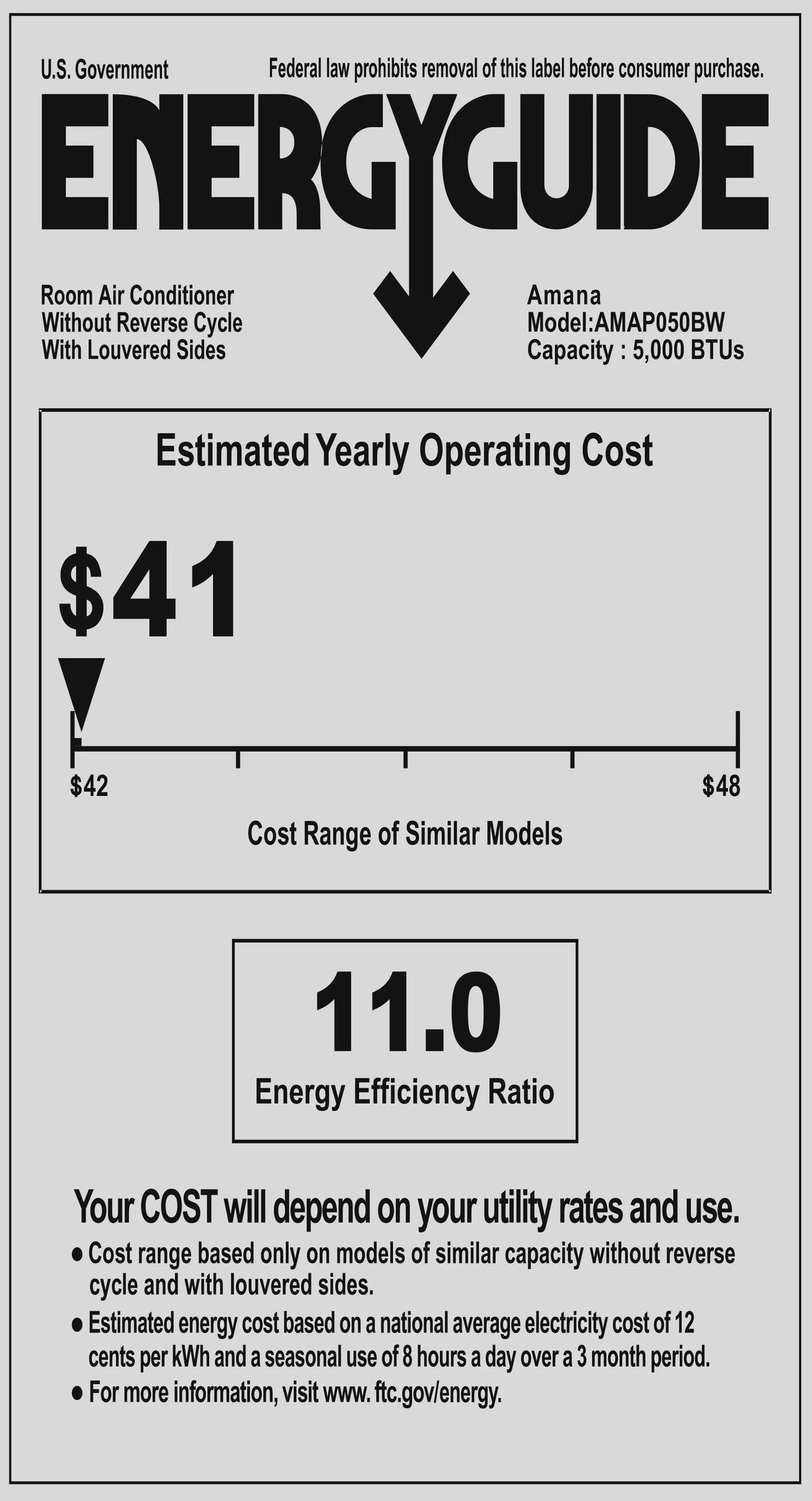 5,000 BTU Window-Mounted Air Conditioner E955809