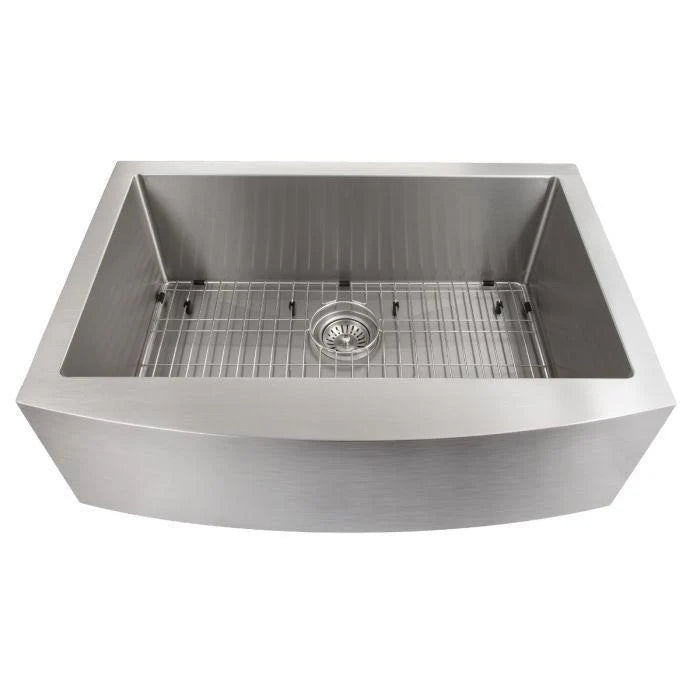 30 in. Stainless Steel Farmhouse Kitchen Sink with Bottom Grid P9390