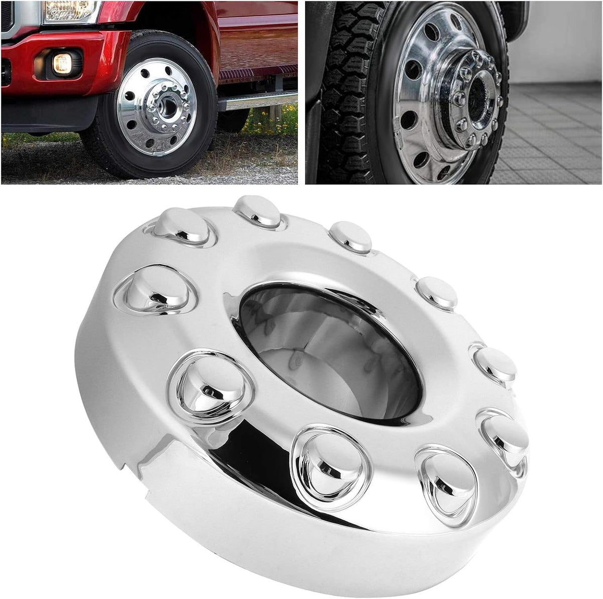 10 Lugs Aluminum Front Wheel Center Hub Cap X497