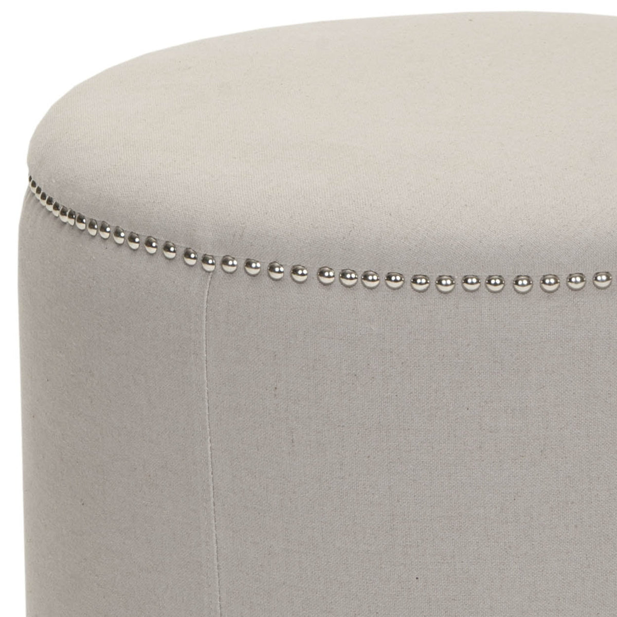 Taupe Upholstered Ottoman P9385
