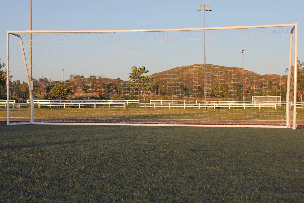 24x8 Regulation Soccer Goal with 3.5mm Nets Galvanized Steel E87899