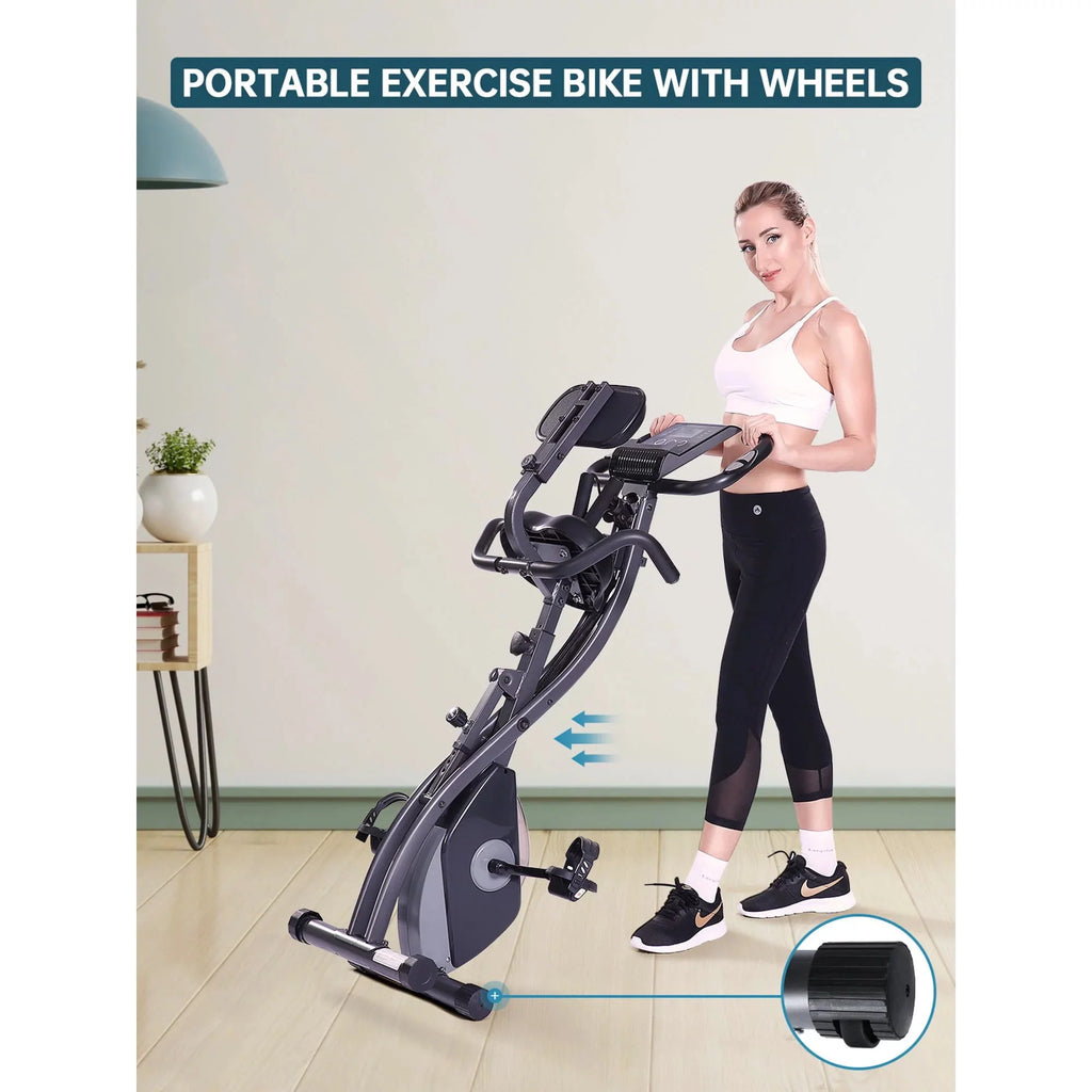 Folding Magnetic Stationary Exercise Bike C6524