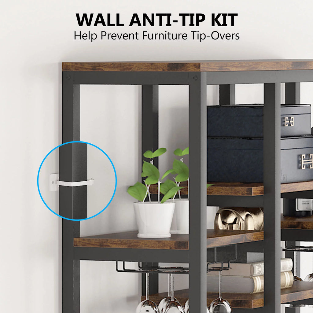 Bar Table and Chairs Set of 2 with Storage Y1338